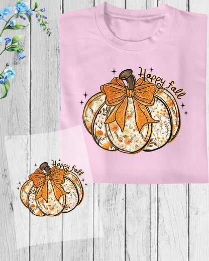 Boho Floral Fall Pumpkin DTF Transfer