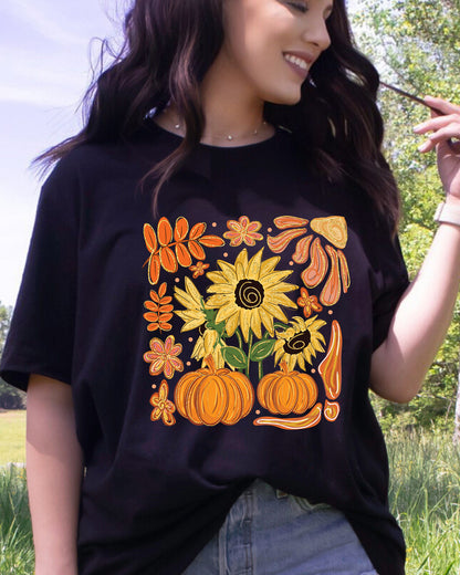 Boho Floral Fall Sunflower DTF Transfer
