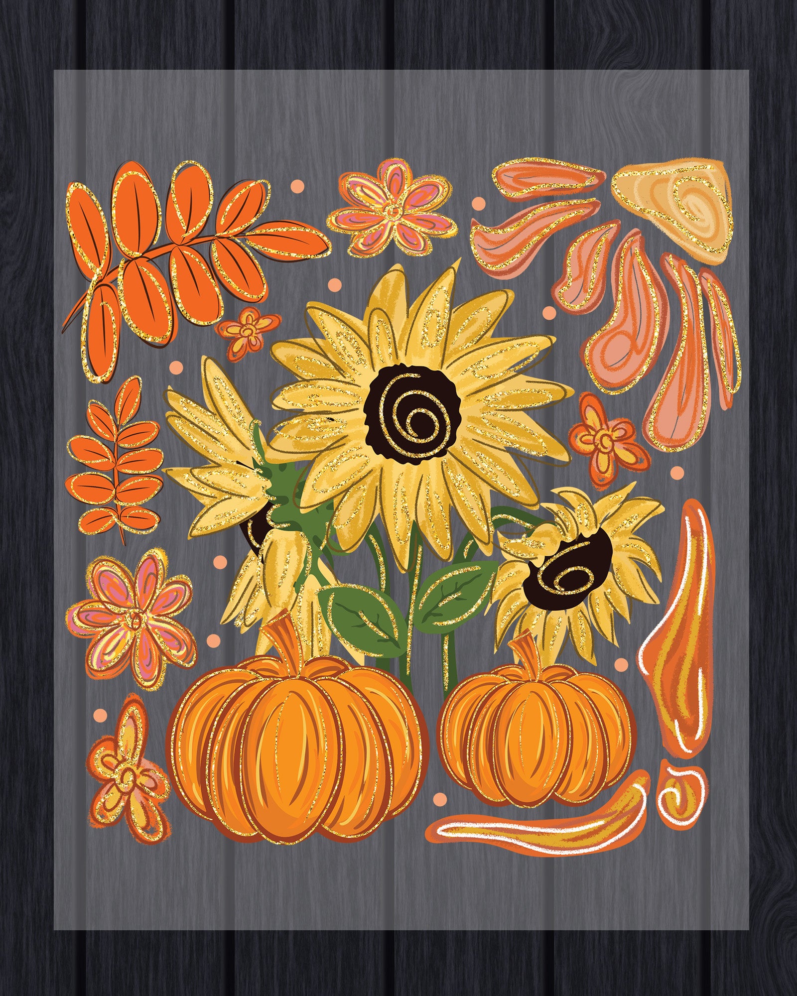 Boho Floral Fall Sunflower DTF Transfer