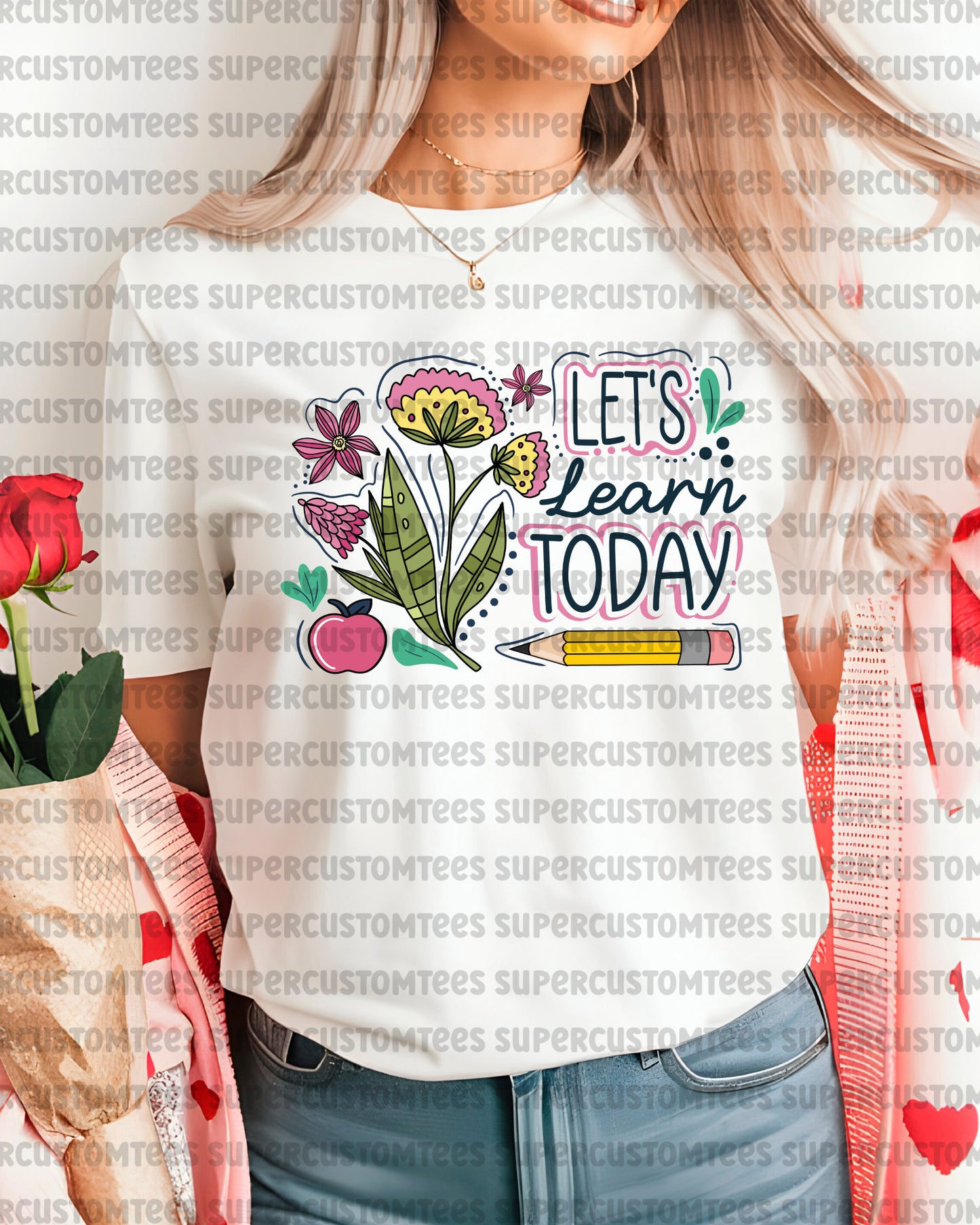 Boho Floral Teacher DTF Transfer