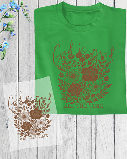 Boho God is Good Bible Verse DTF Transfer