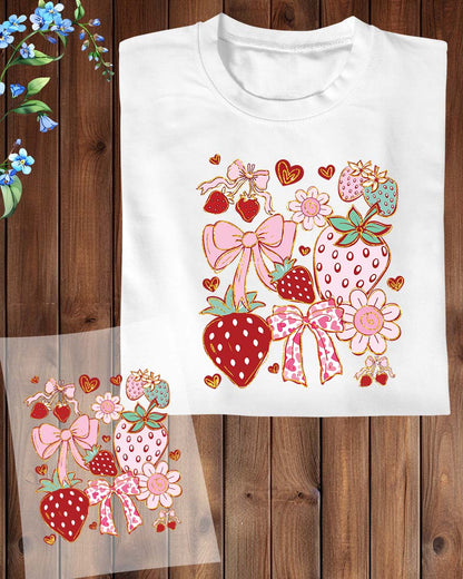 Boho Strawberry Coquette Transfer