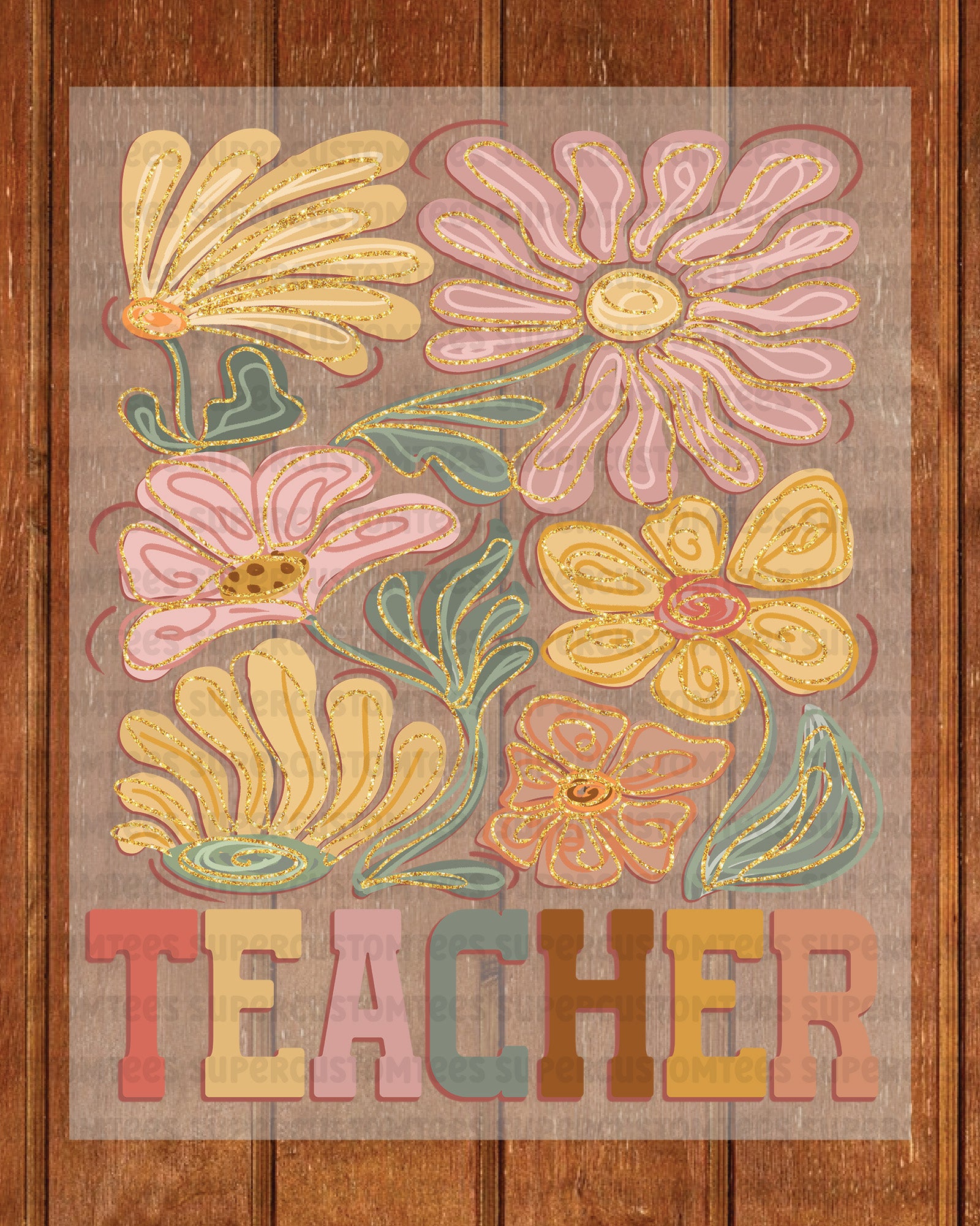 Boho Teacher DTF Transfer Ready to Press