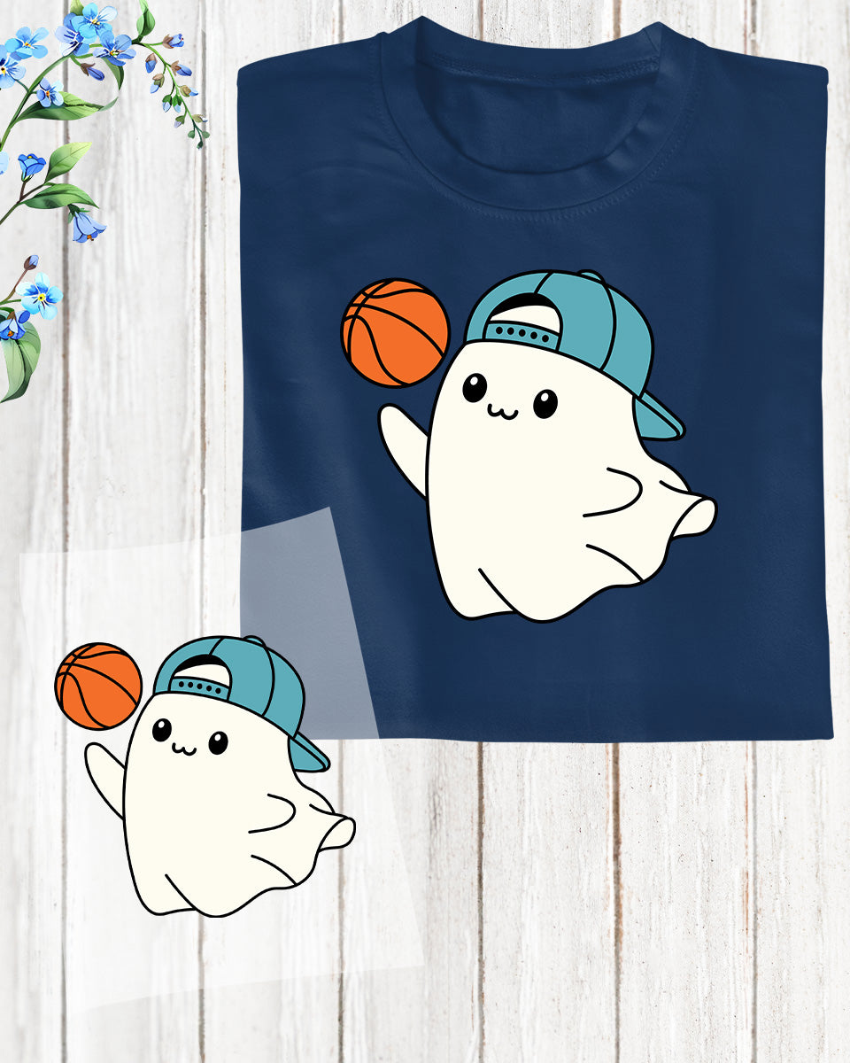 Halloween Sport Cute Ghost Basketball DTF Transfer Film