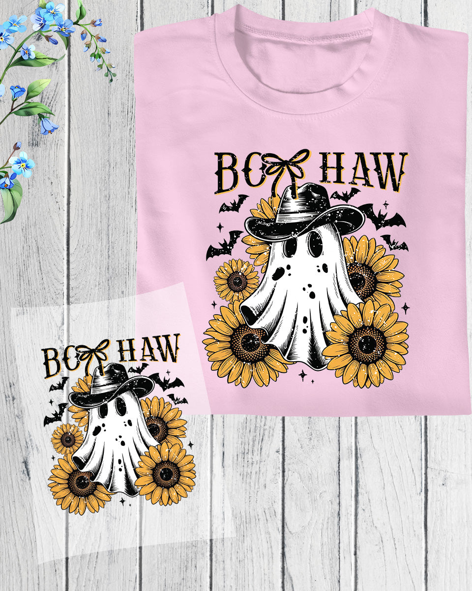 Boo Haw Cow Spot Ghost Western DTF Transfer