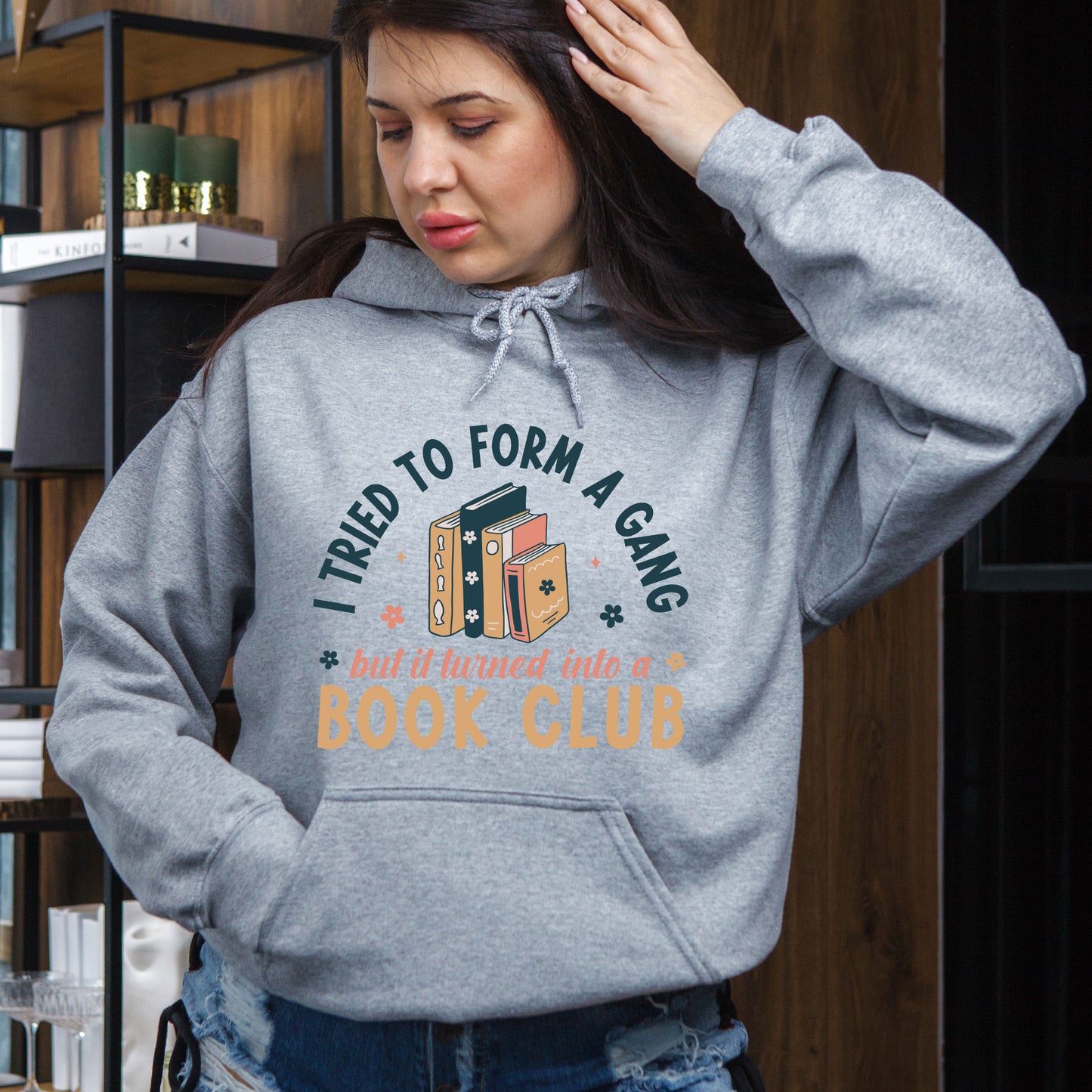 Funny Bookish DTF Transfer Ready to Press, I Tried to Form a Gang But It Turned Into a Book Club Heat Transfer For Shirt UV Sticker Prints