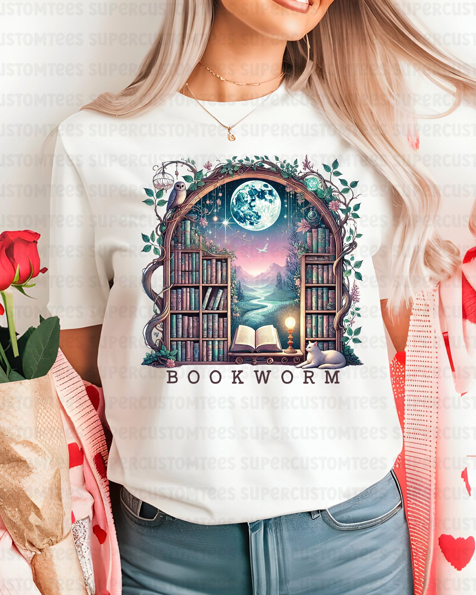 Bookworm Funny Heat Transfer