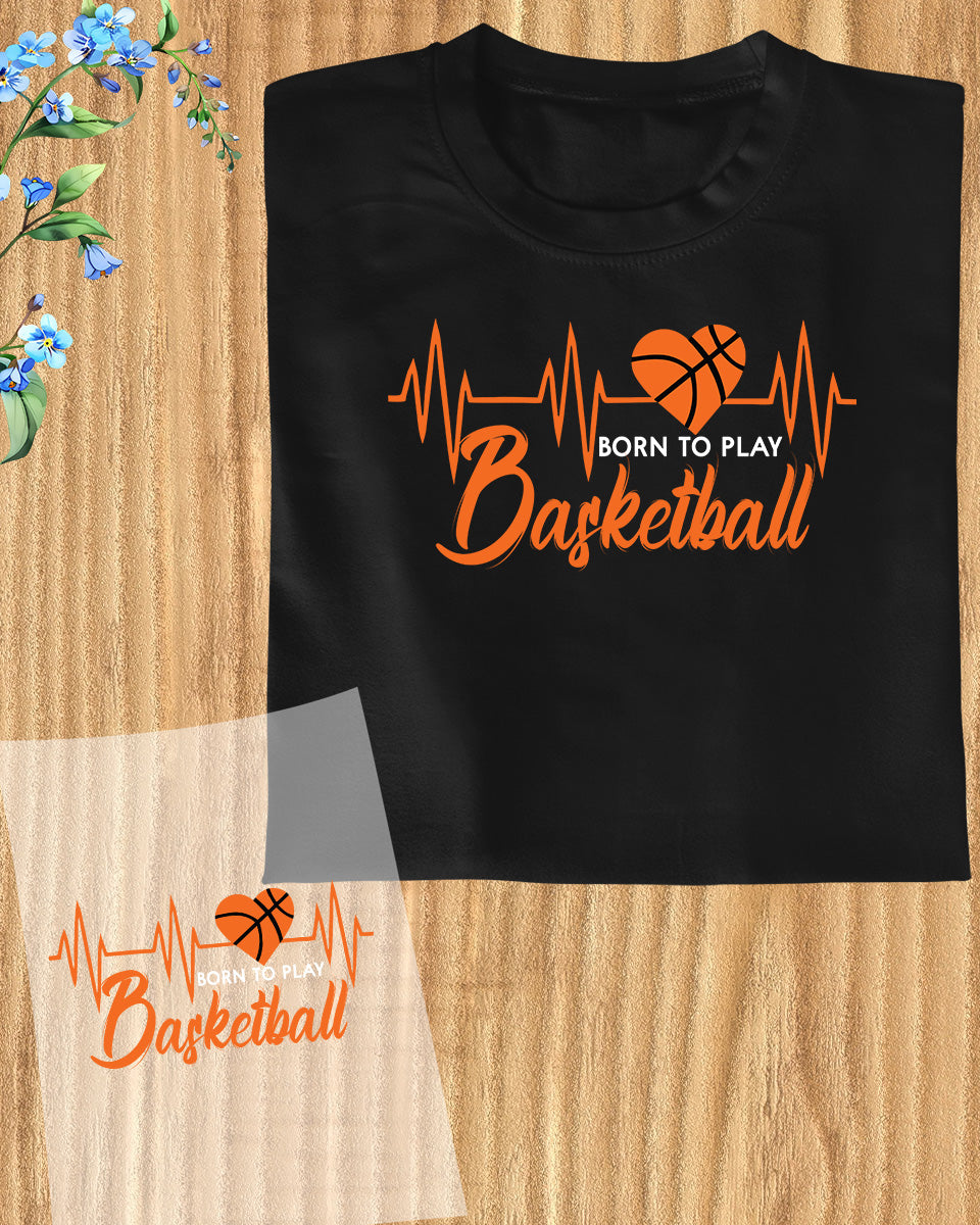 Basketball Heartbeat DTF Transfer Film
