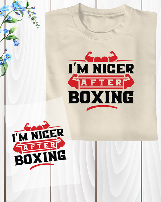 I'm Nicer After Boxing Gift DTF Transfer Film