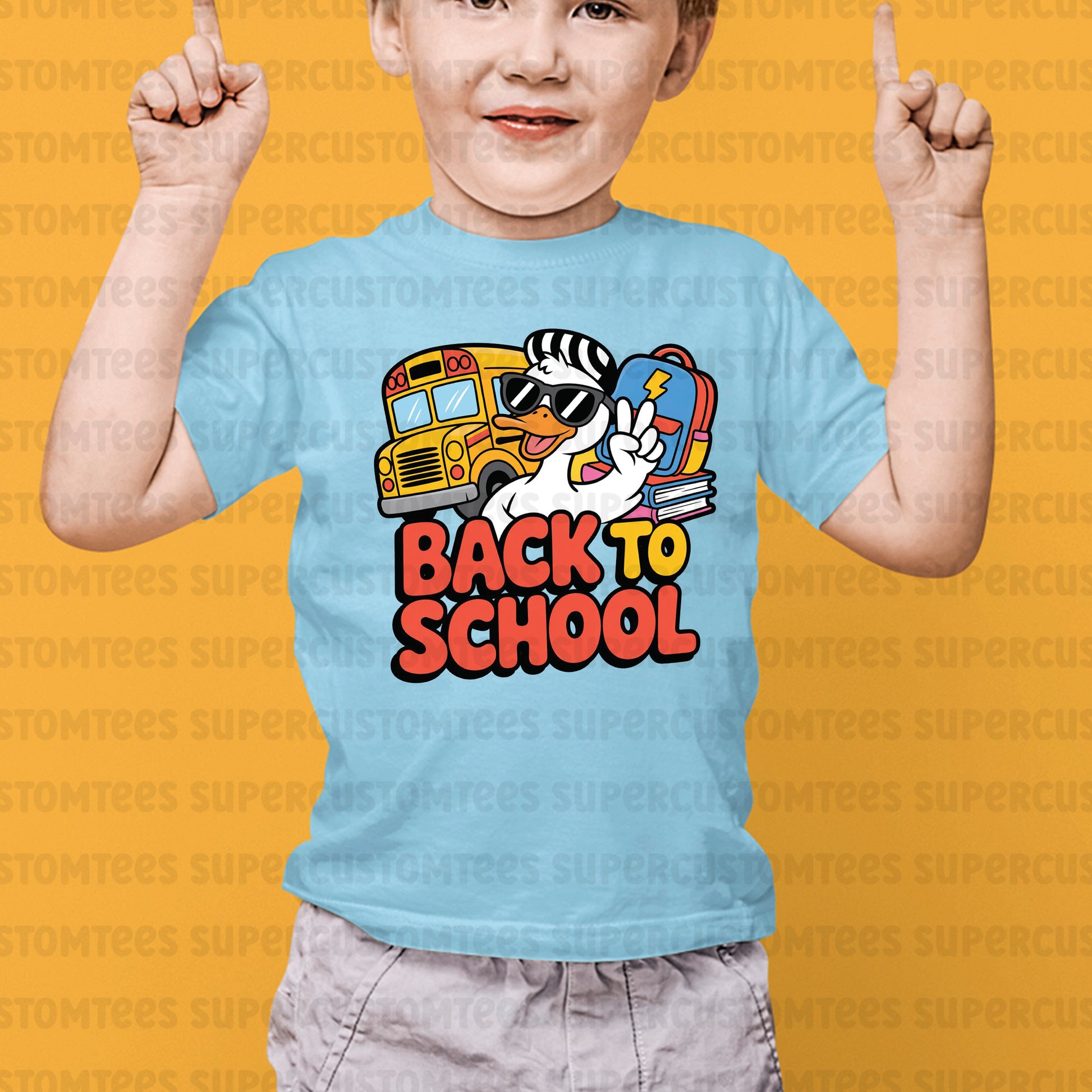 Boys Back to School DTF Transfer Ready to Press