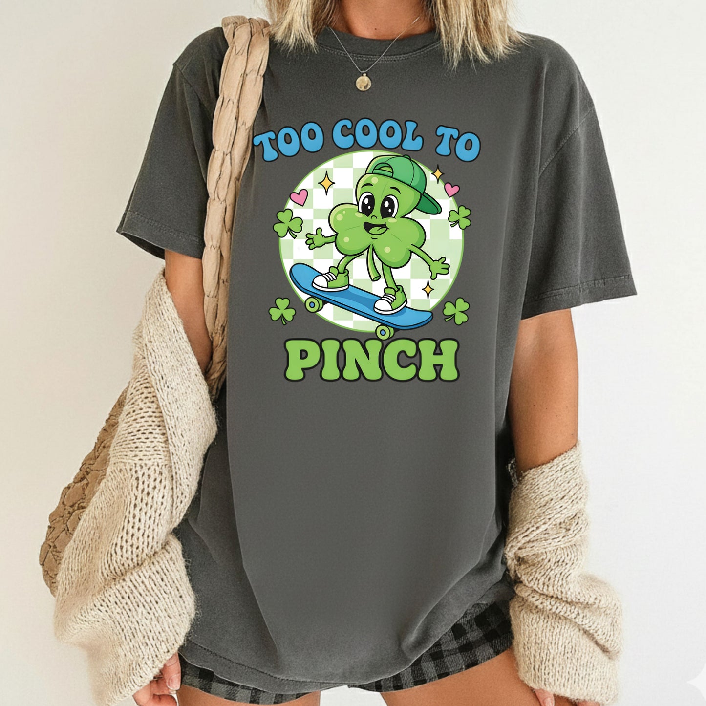 Boys St Patrick’s Day DTF Transfer ready to Press Too Cool to Pinch Heat Transfer for Shirts Irish UV Sticker Prints Iron on Transfer