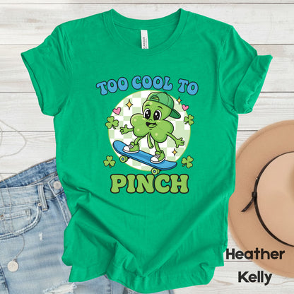 Boys St Patrick’s Day Shirts Too Cool to Pinch Shamrock Sweatshirt Saint Patrick Party Tees Irish Green Sweater For Men Women Kids