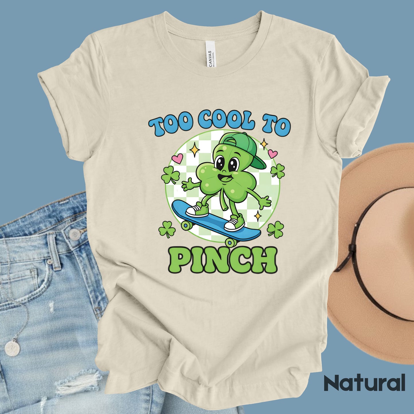 Boys St Patrick’s Day Shirts Too Cool to Pinch Shamrock Sweatshirt Saint Patrick Party Tees Irish Green Sweater For Men Women Kids