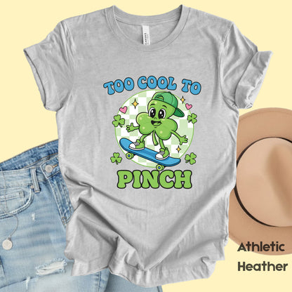 Boys St Patrick’s Day Shirts Too Cool to Pinch Shamrock Sweatshirt Saint Patrick Party Tees Irish Green Sweater For Men Women Kids