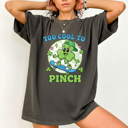 Boys St Patrick’s Day Shirts Too Cool to Pinch Shamrock Sweatshirt Saint Patrick Party Tees Irish Green Sweater For Men Women Kids