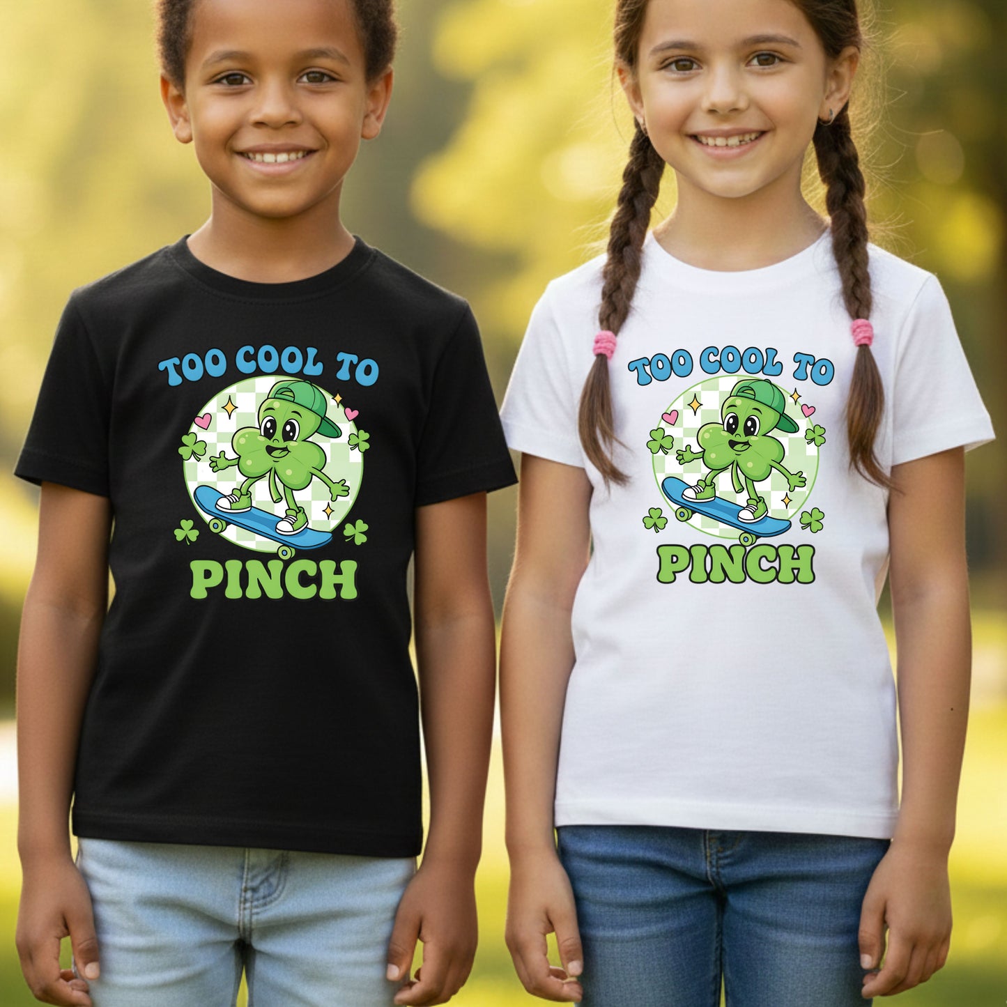 Boys St Patrick’s Day Shirts Too Cool to Pinch Shamrock Sweatshirt Saint Patrick Party Tees Irish Green Sweater For Men Women Kids