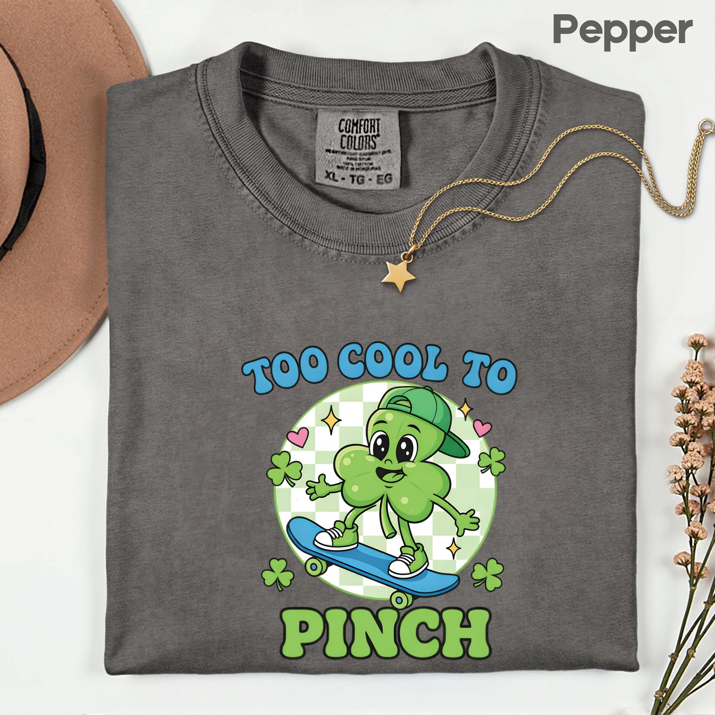 Boys St Patrick’s Day Shirts Too Cool to Pinch Shamrock Sweatshirt Saint Patrick Party Tees Irish Green Sweater For Men Women Kids