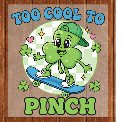 Boys St Patrick’s Day DTF Transfer ready to Press Too Cool to Pinch Heat Transfer for Shirts Irish UV Sticker Prints Iron on Transfer