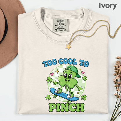 Boys St Patrick’s Day Shirts Too Cool to Pinch Shamrock Sweatshirt Saint Patrick Party Tees Irish Green Sweater For Men Women Kids