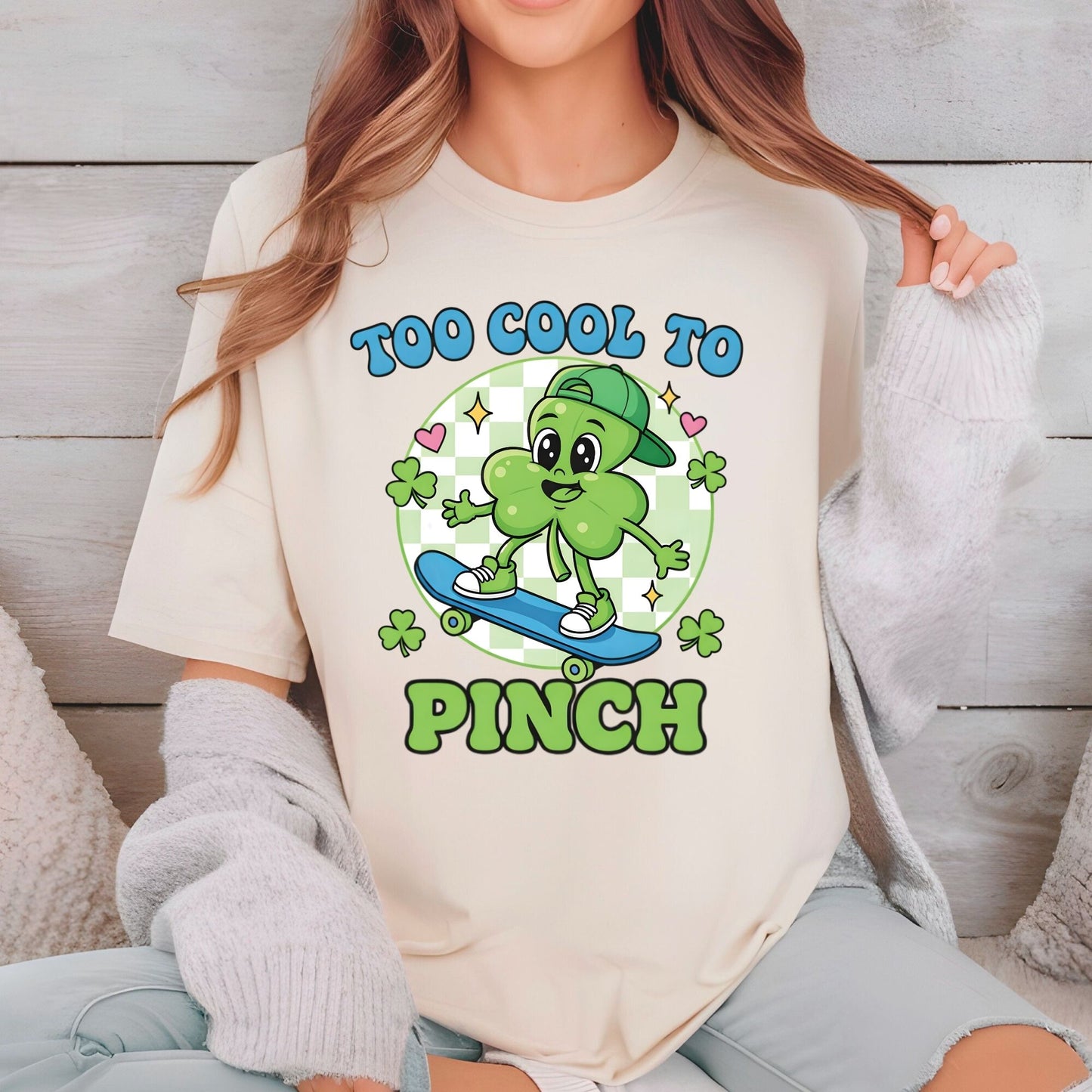 Boys St Patrick’s Day DTF Transfer ready to Press Too Cool to Pinch Heat Transfer for Shirts Irish UV Sticker Prints Iron on Transfer