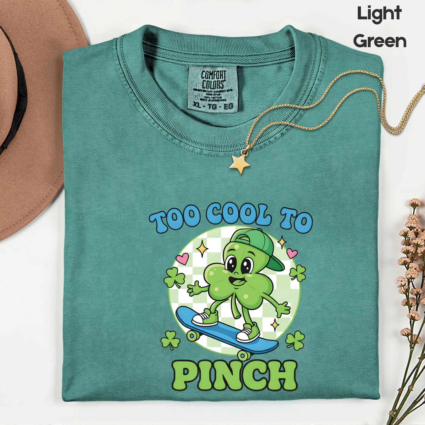 Boys St Patrick’s Day Shirts Too Cool to Pinch Shamrock Sweatshirt Saint Patrick Party Tees Irish Green Sweater For Men Women Kids