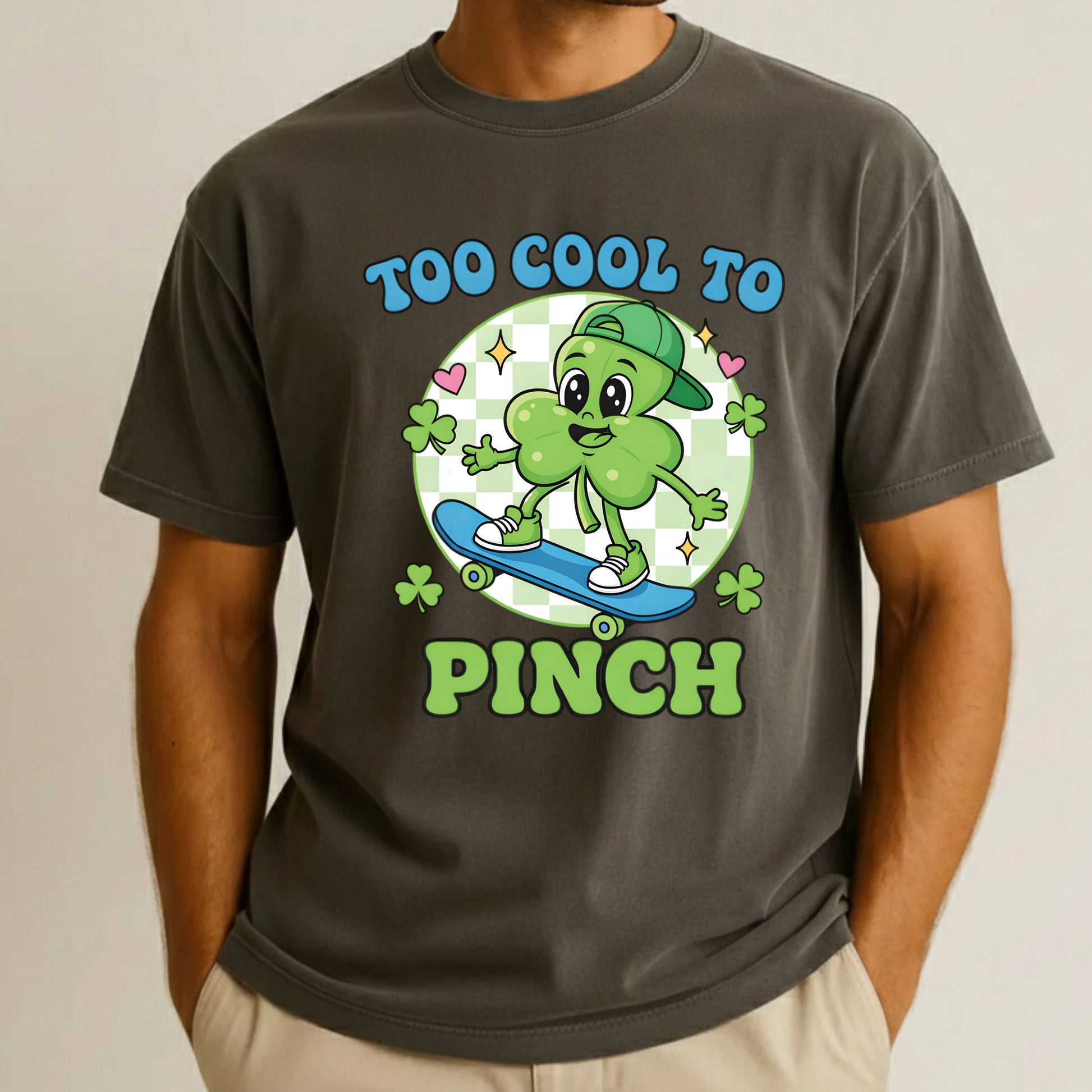 Boys St Patrick’s Day DTF Transfer ready to Press Too Cool to Pinch Heat Transfer for Shirts Irish UV Sticker Prints Iron on Transfer