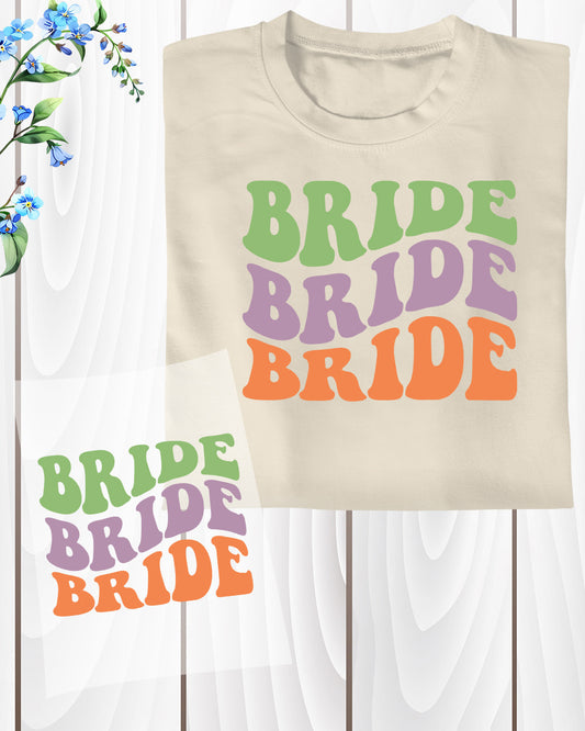 Bride Vintage Color  DTF Transfer Film