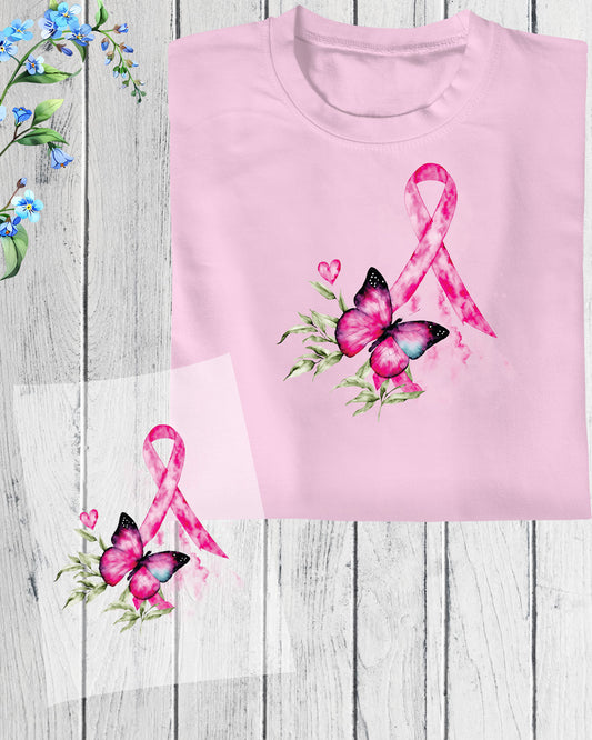 Breast Cancer Ribbon DTF Transfer Film