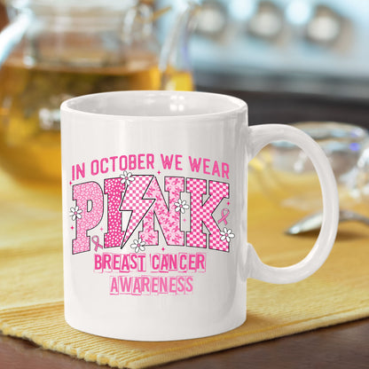 Breast Cancer DTF Transfer In October We Wear Pink