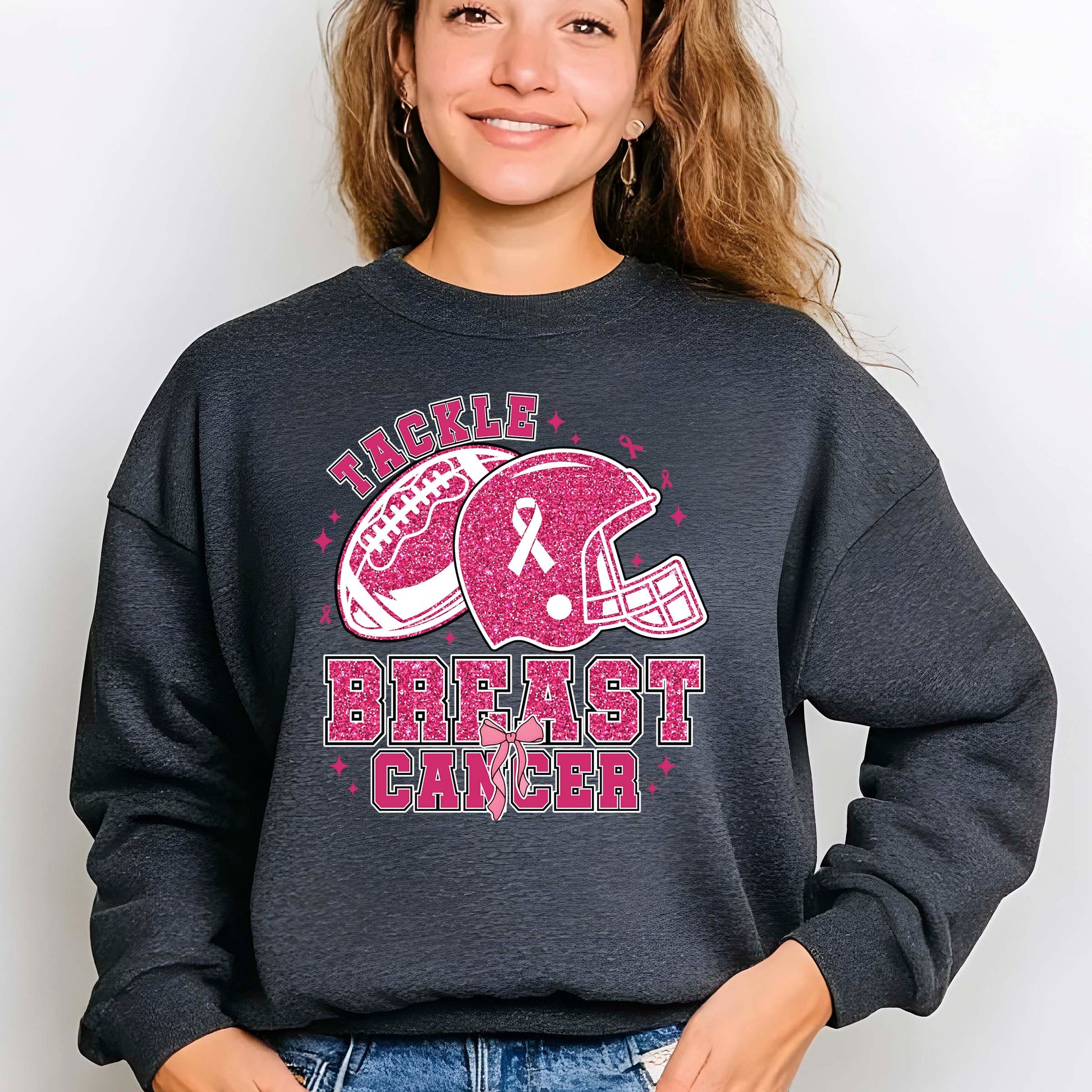 Breast Cancer Football DTF Transfer