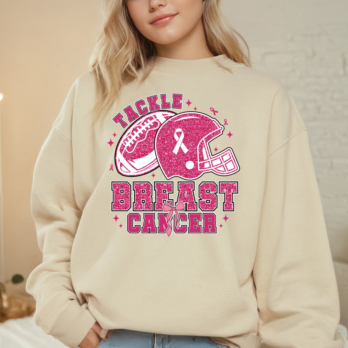 Breast Cancer Football DTF Transfer