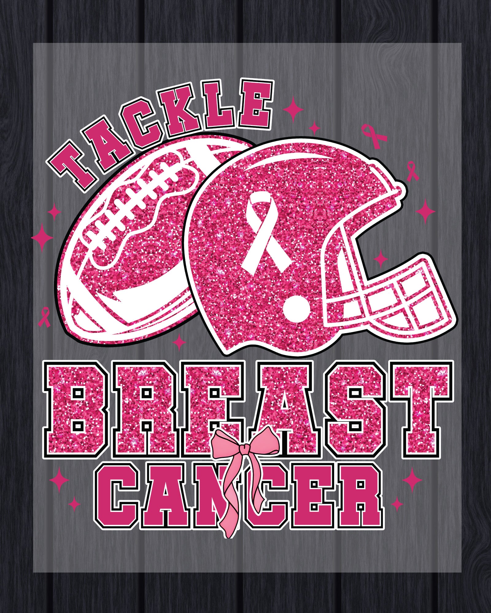 Breast Cancer Football DTF Transfer
