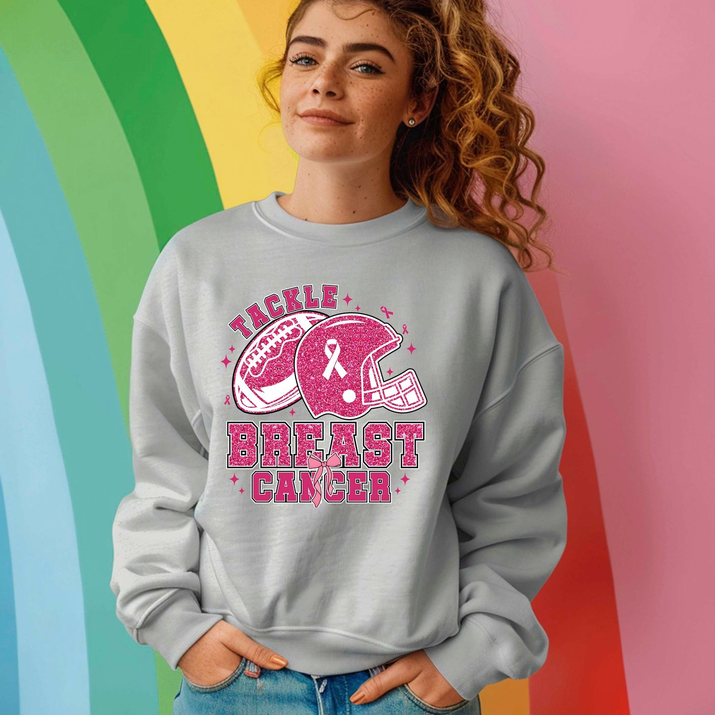 Breast Cancer Football DTF Transfer