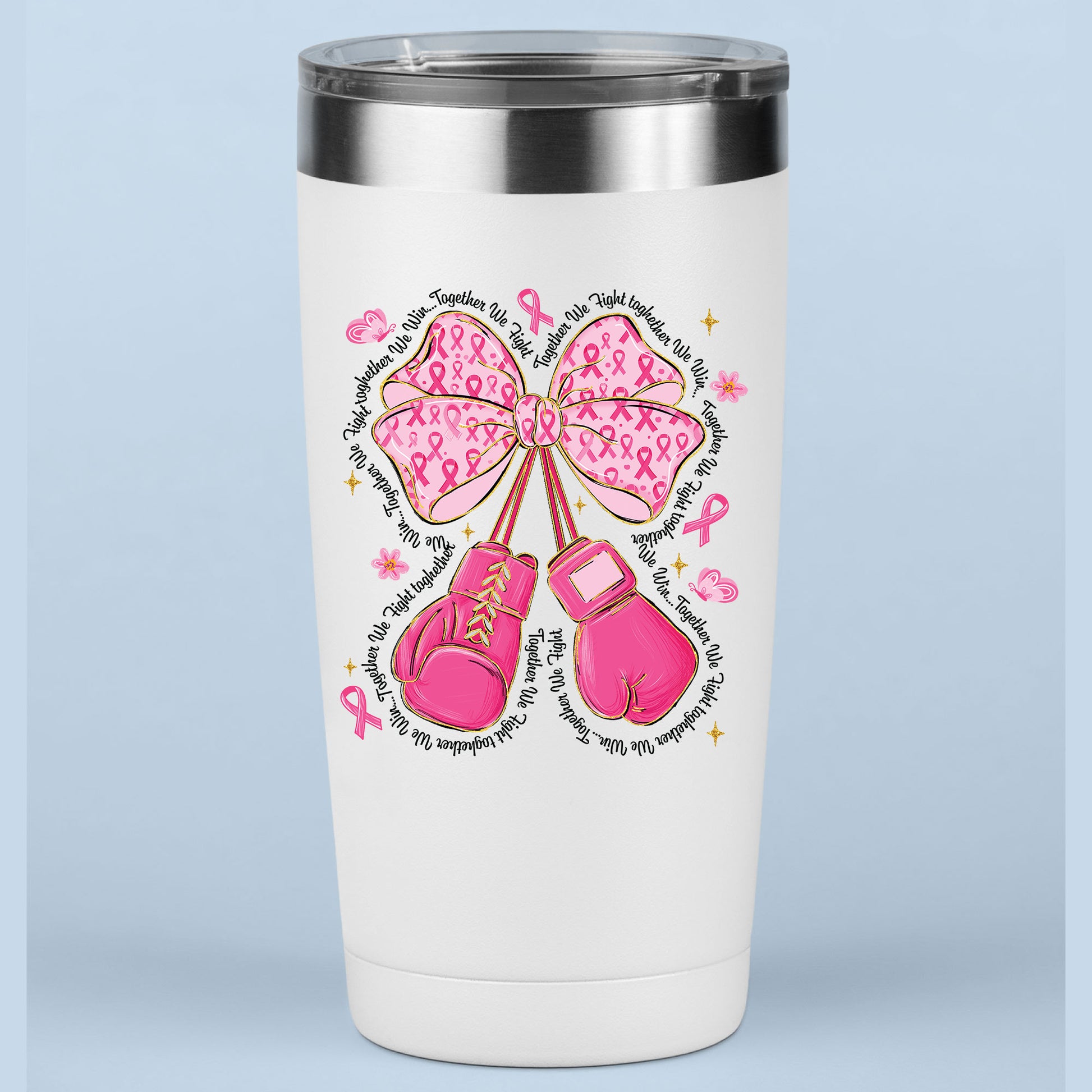 Breast Cancer Gloves Coquette Bow DTF Transfer