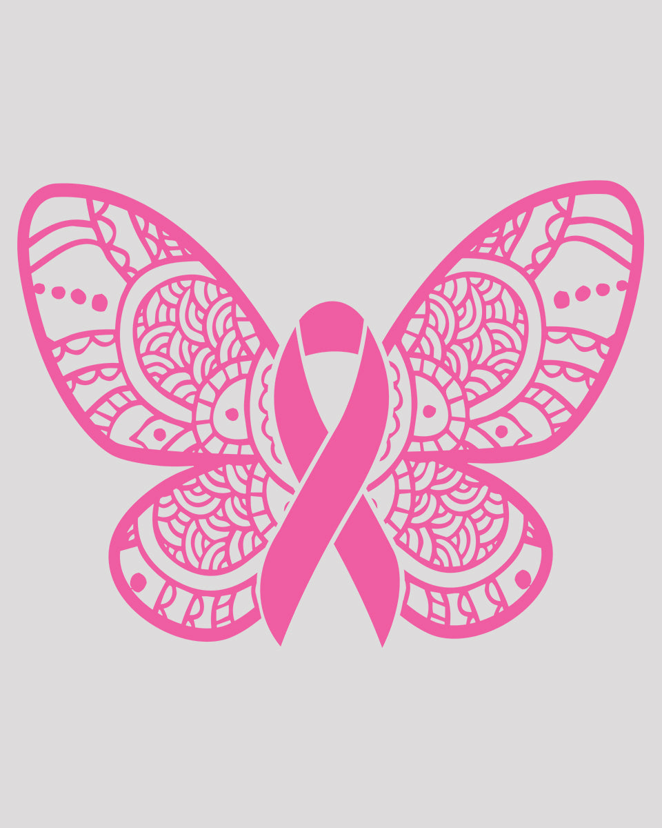 Breast Cancer Butterfly DTF Transfer Film