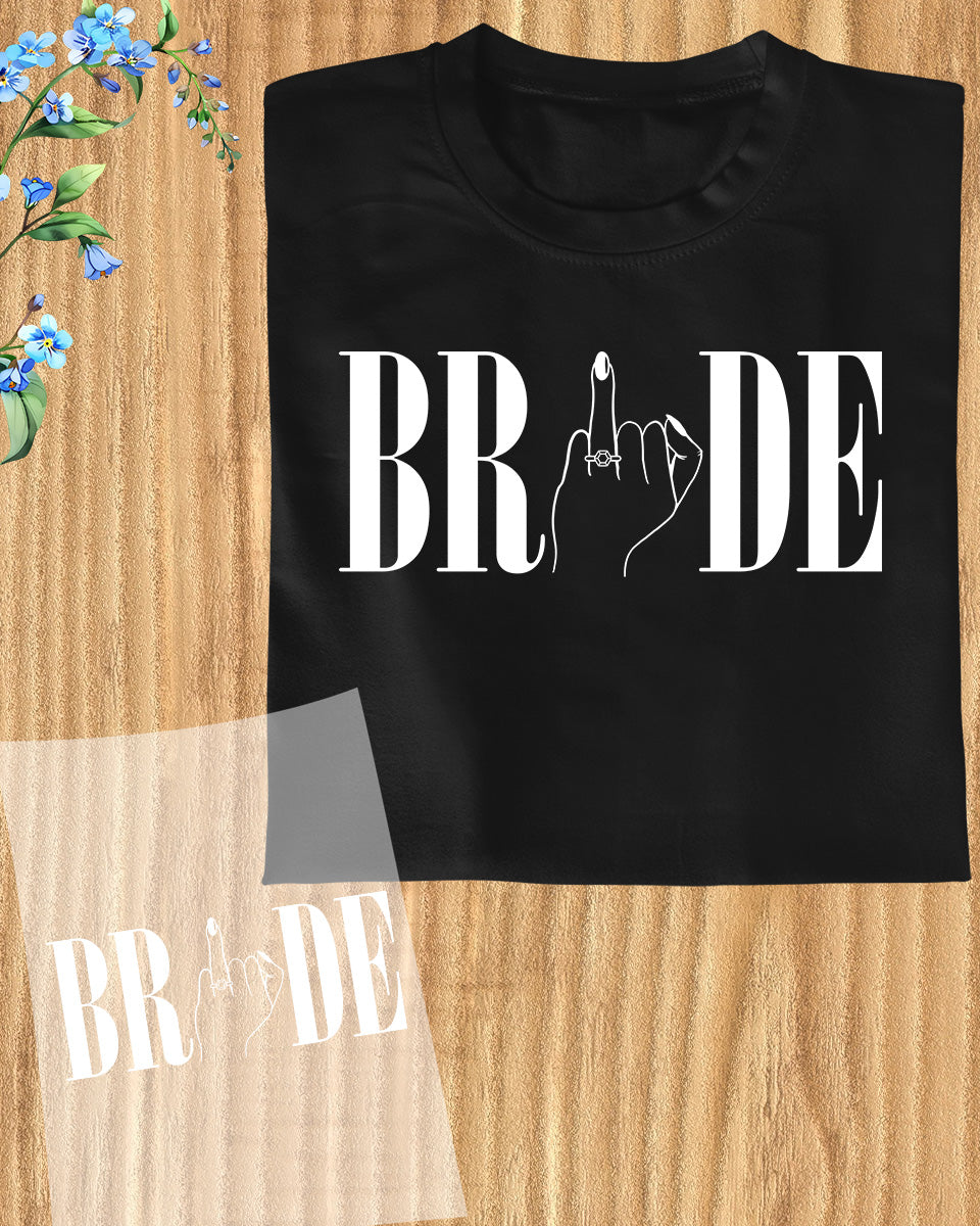 Bride Heat Transfer for Shirts