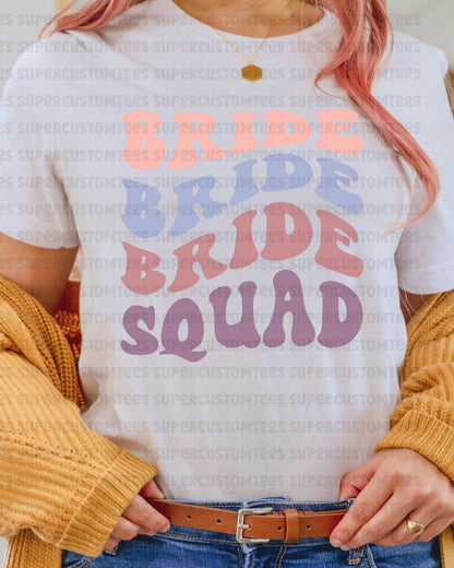 Bride Squad Bridal Party Gift DTF Transfer