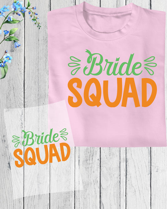 Bride Squad Iron on Transfers for Shirts