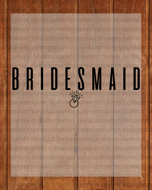Bridesmaid Gifts Heat Transfer for Shirts