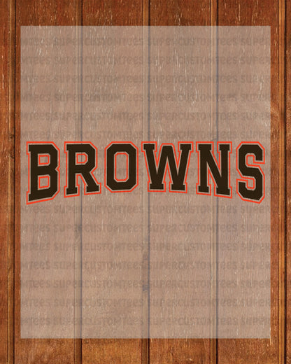 Browns DTF Transfer Ready to Press