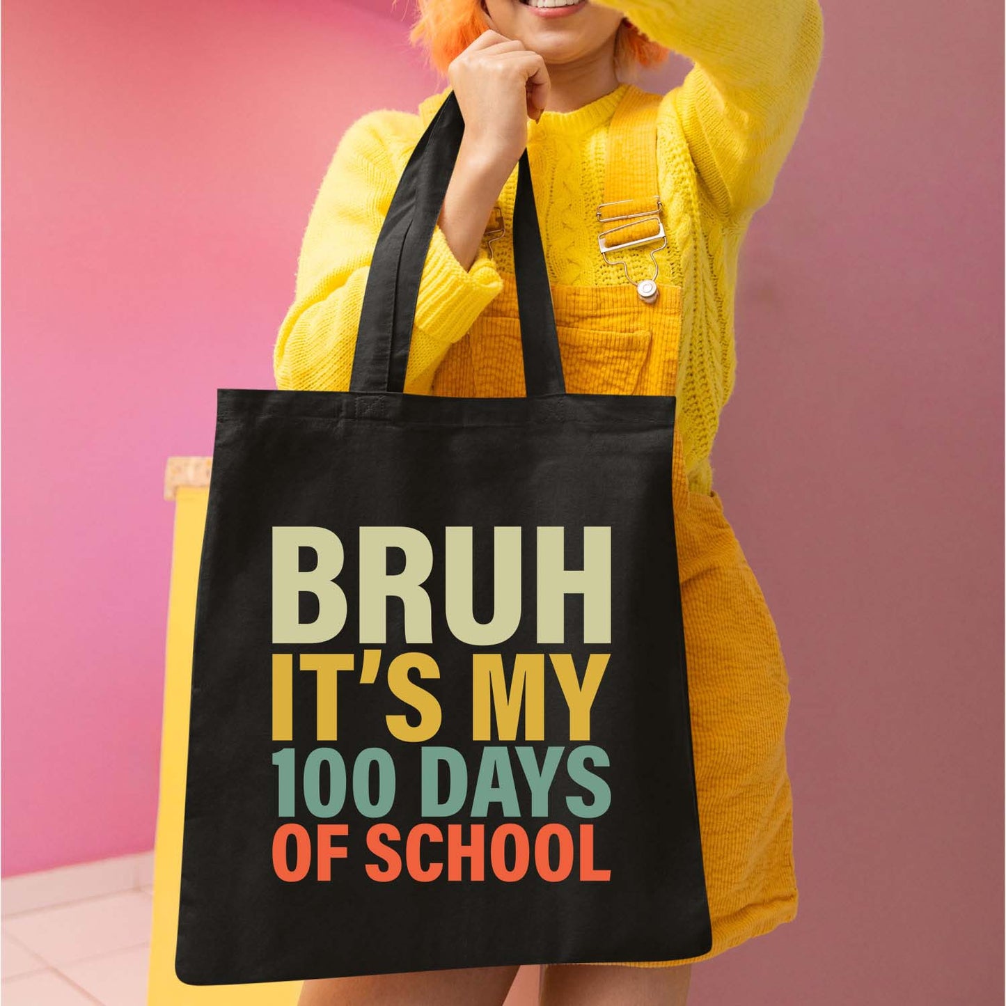 Bruh It’s My 100 Days of School DTF Transfer, Ready to Press Heat Transfer for Shirts, Fun 100 Days of School Design, UV Sticker
