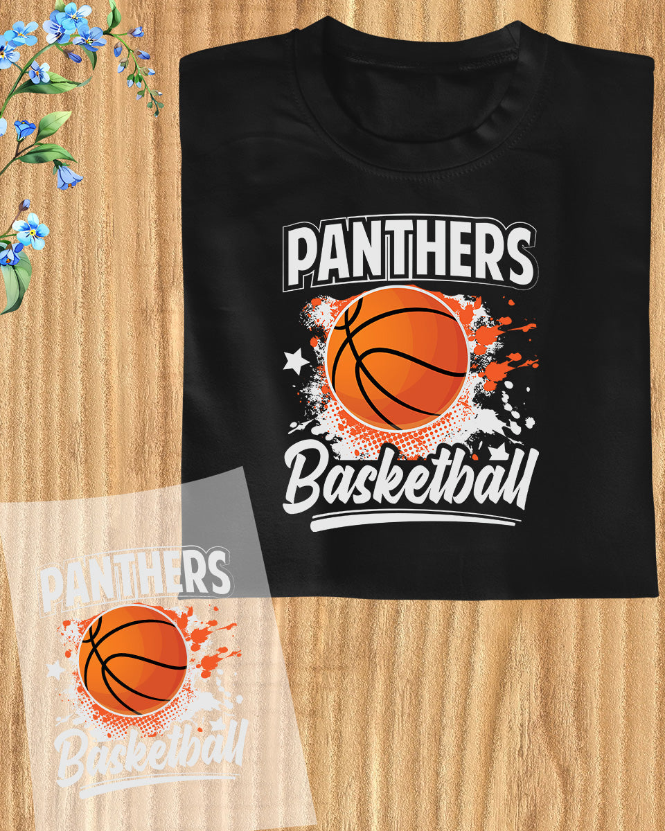 Panthers Basketball DTF Transfer Film