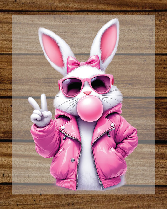 Bubblegum Bunny DTF Transfers Ready To Press