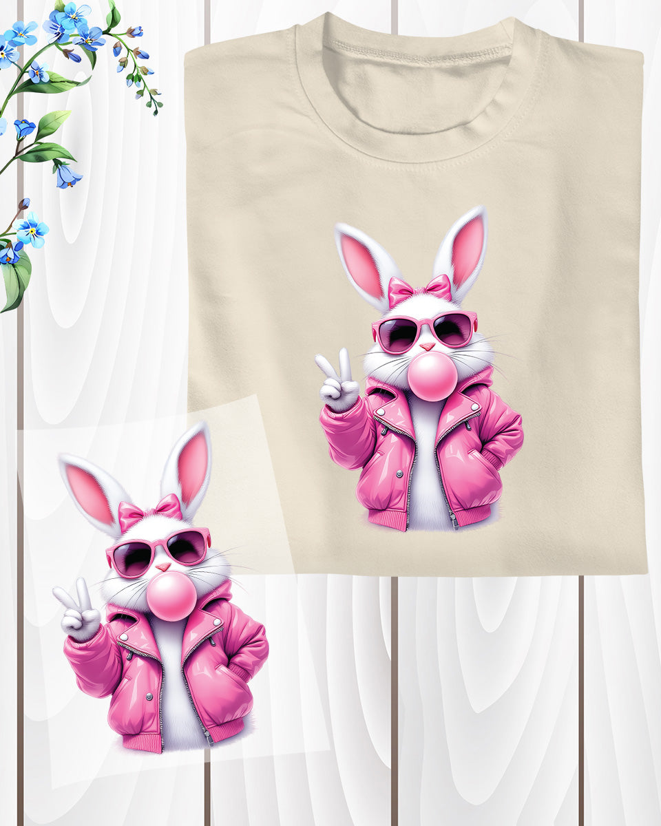 Bubblegum Bunny DTF Transfers Ready To Press