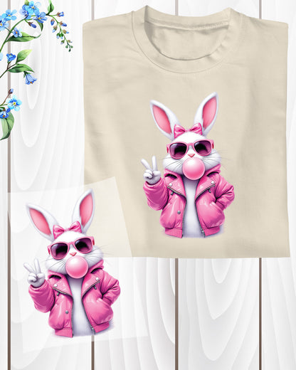 Bubblegum Bunny DTF Transfers Ready To Press