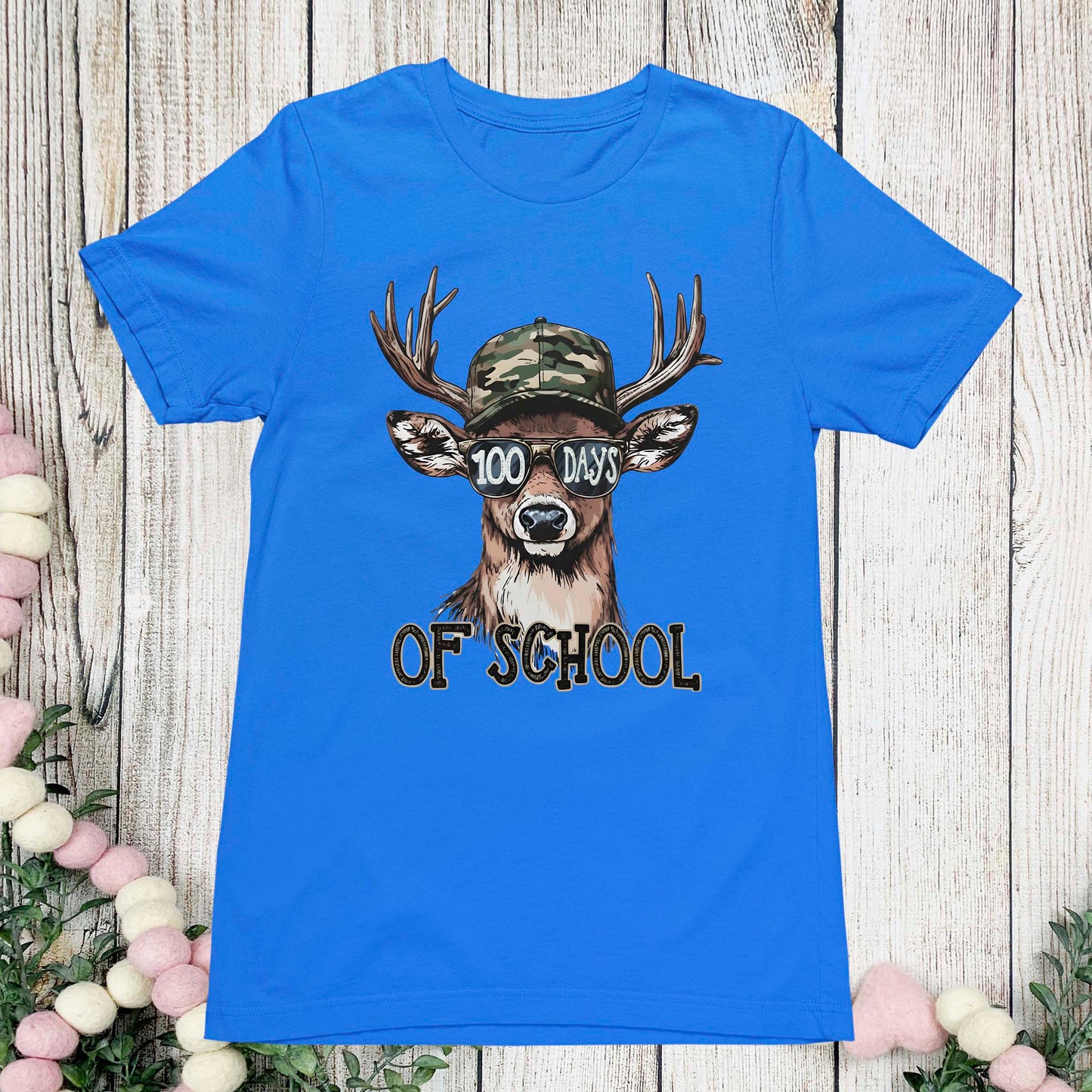 Bucked 100 Days of School T Shirt Deer Hunting 100 Days of School Tee Kids Teens Boys Girls Women Men School Learning Shirt