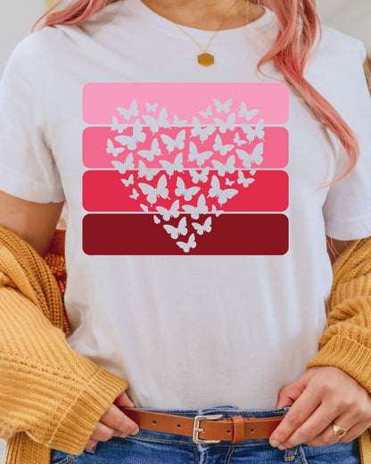 Butterfly Valentine DTF Transfer