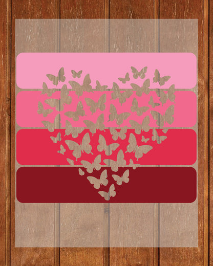Butterfly Valentine DTF Transfer