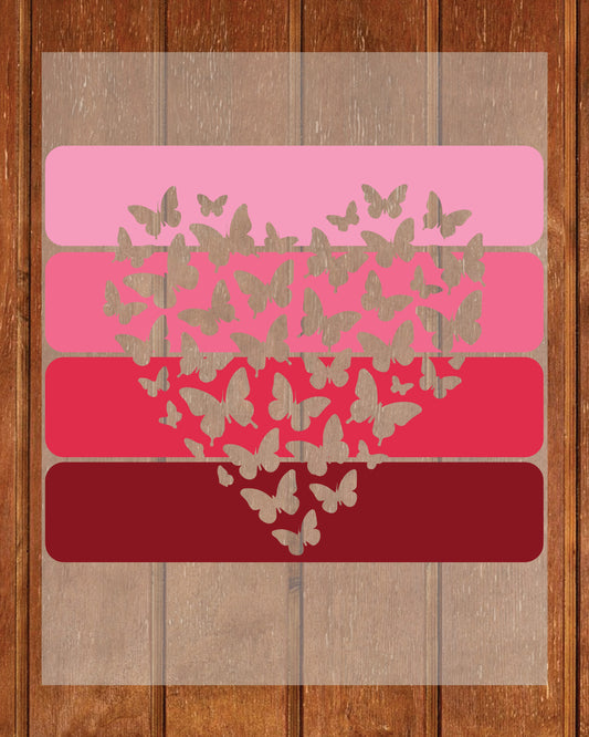 Butterfly Valentine DTF Transfer