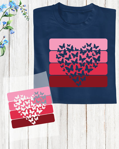 Butterfly Valentine DTF Transfer